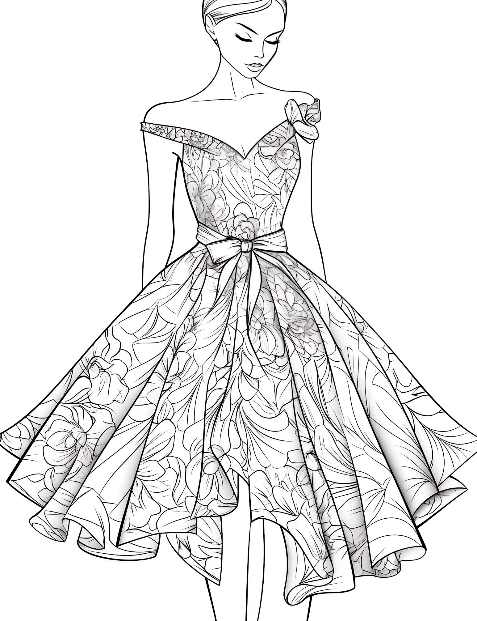 49 Stunning Dress Coloring Pages For Kids And Adults Our Mindful Life 49 Stunning Dress Coloring Pages For Kids And Adults Our Mindful Life