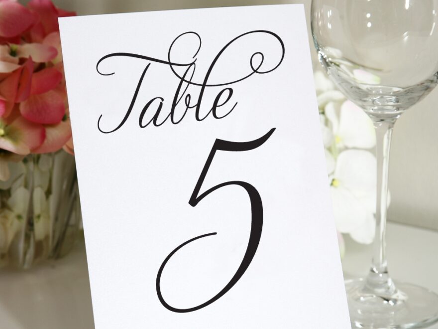 5 Best Images Of 4X6 Printable Table Numbers Wedding Printable Table