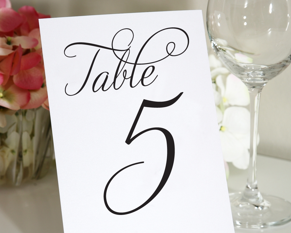 5 Best Images Of 4X6 Printable Table Numbers Wedding Printable Table 