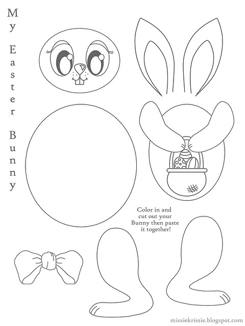 5 Best Images Of Free Color Cut And Paste Worksheets Easter Bunny Cut 
