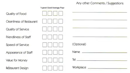 5 Restaurant Comment Card Templates Word Excel Formats 5 Restaurant Comment Card Templates Word Excel Formats
