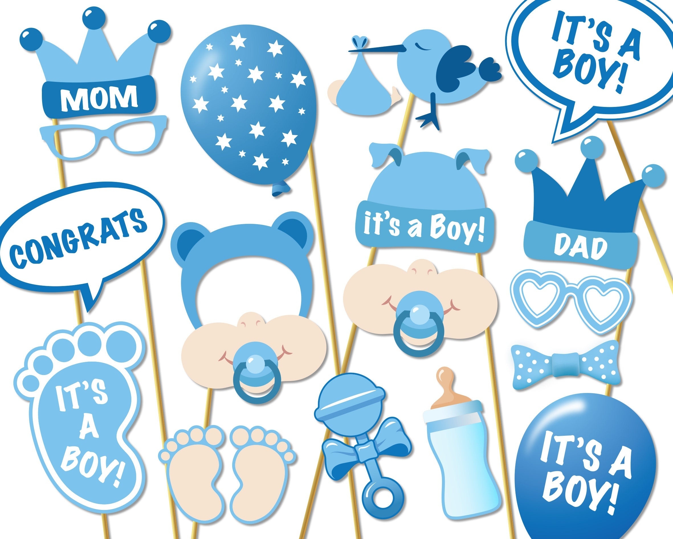 Baby Shower Photo Booth Props Free Printable