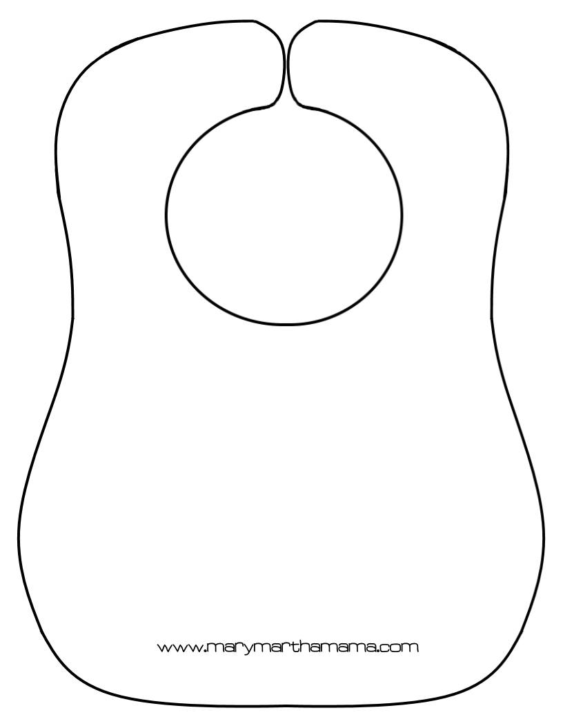 6 Best Images Of Free Pattern Baby Bib With Pacifier Template Printable 