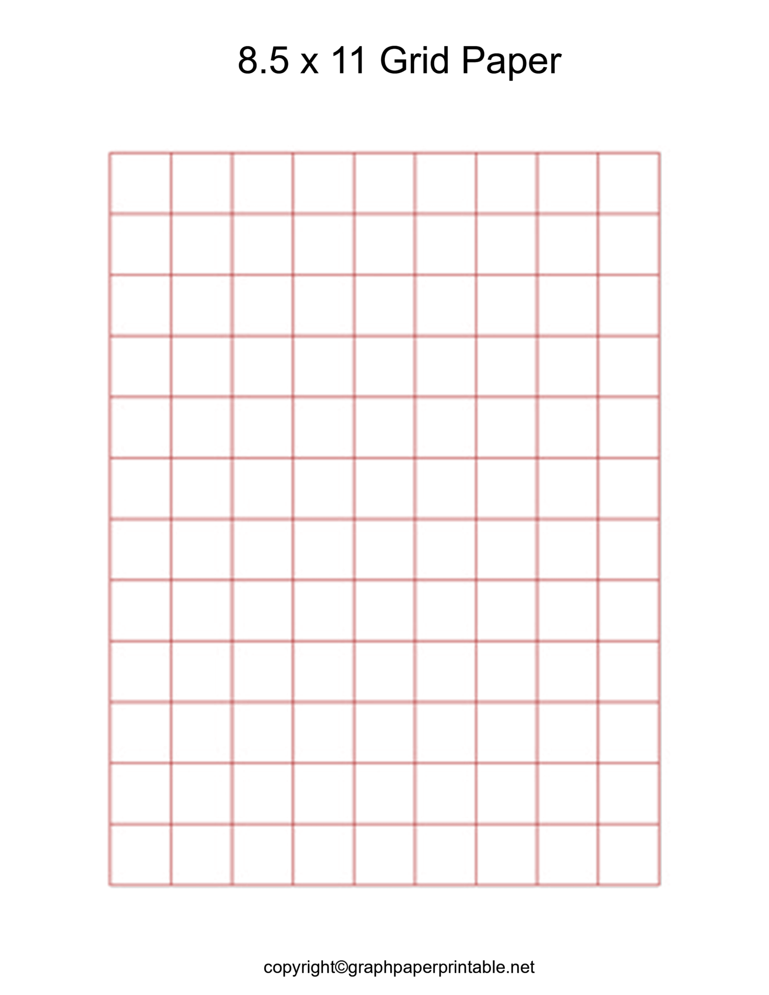 8 5 X 11 Graph Paper Printable Template In PDF