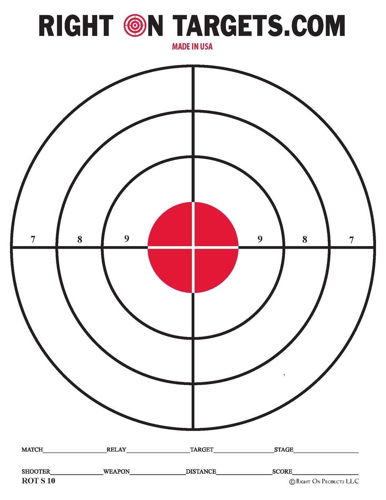 8 5 X 11 Printable Targets Air Rifle Targets Printable