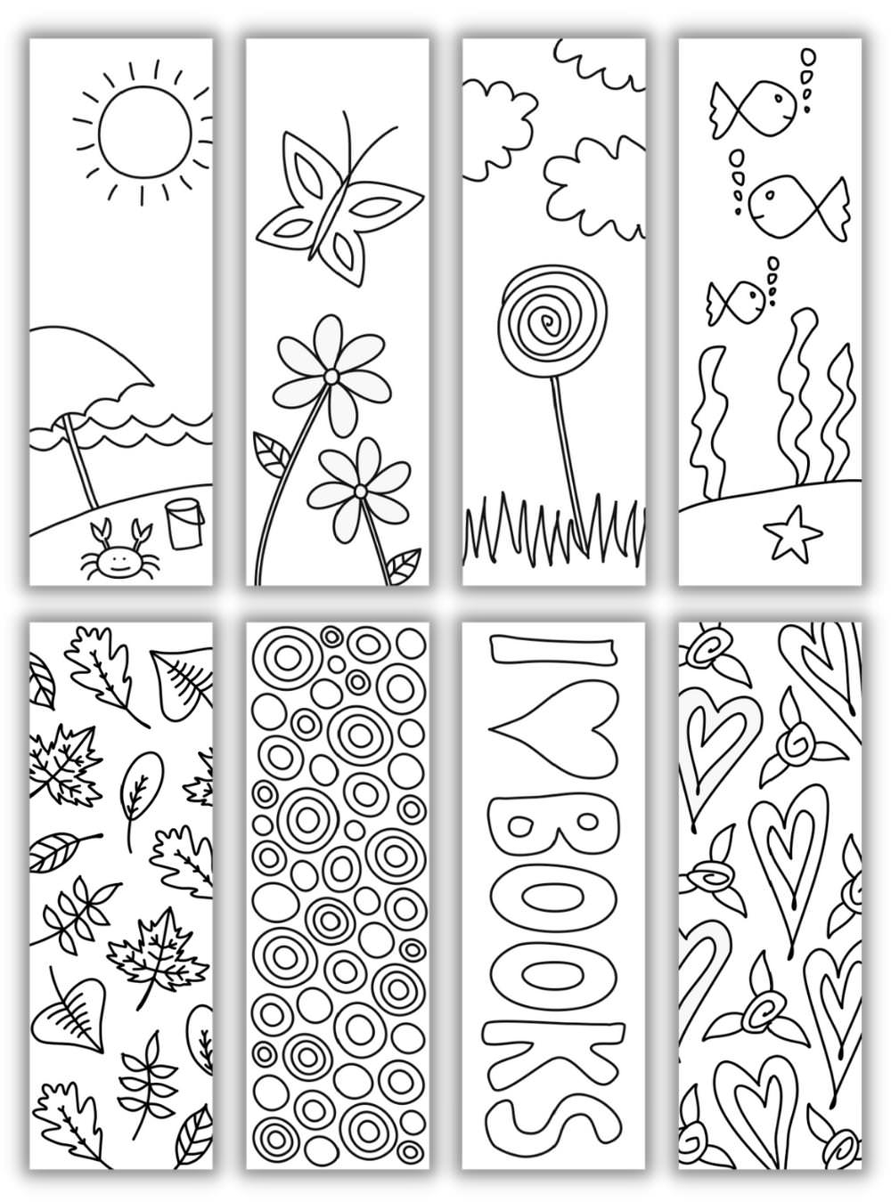 8 Cute FREE Printable Bookmarks To Color for Kids Adults The 
