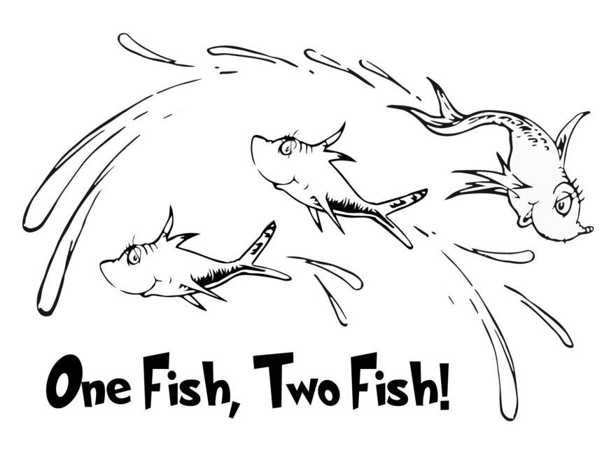 9 Best Images Of One Fish Two Fish Coloring Pages Printable Dr Seuss