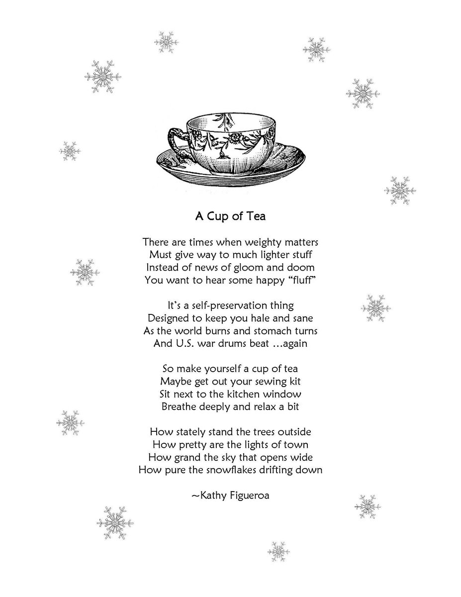 A Cup Of Christmas Tea Poem Printable