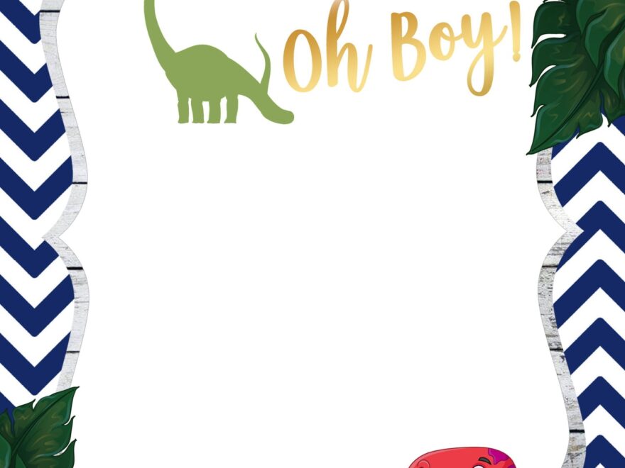 A Dinosaur Template For Your Baby Shower Invitation Download Hundreds