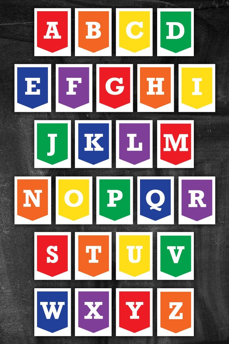 A To Z Free Printable Alphabet Letter Banner Artofit