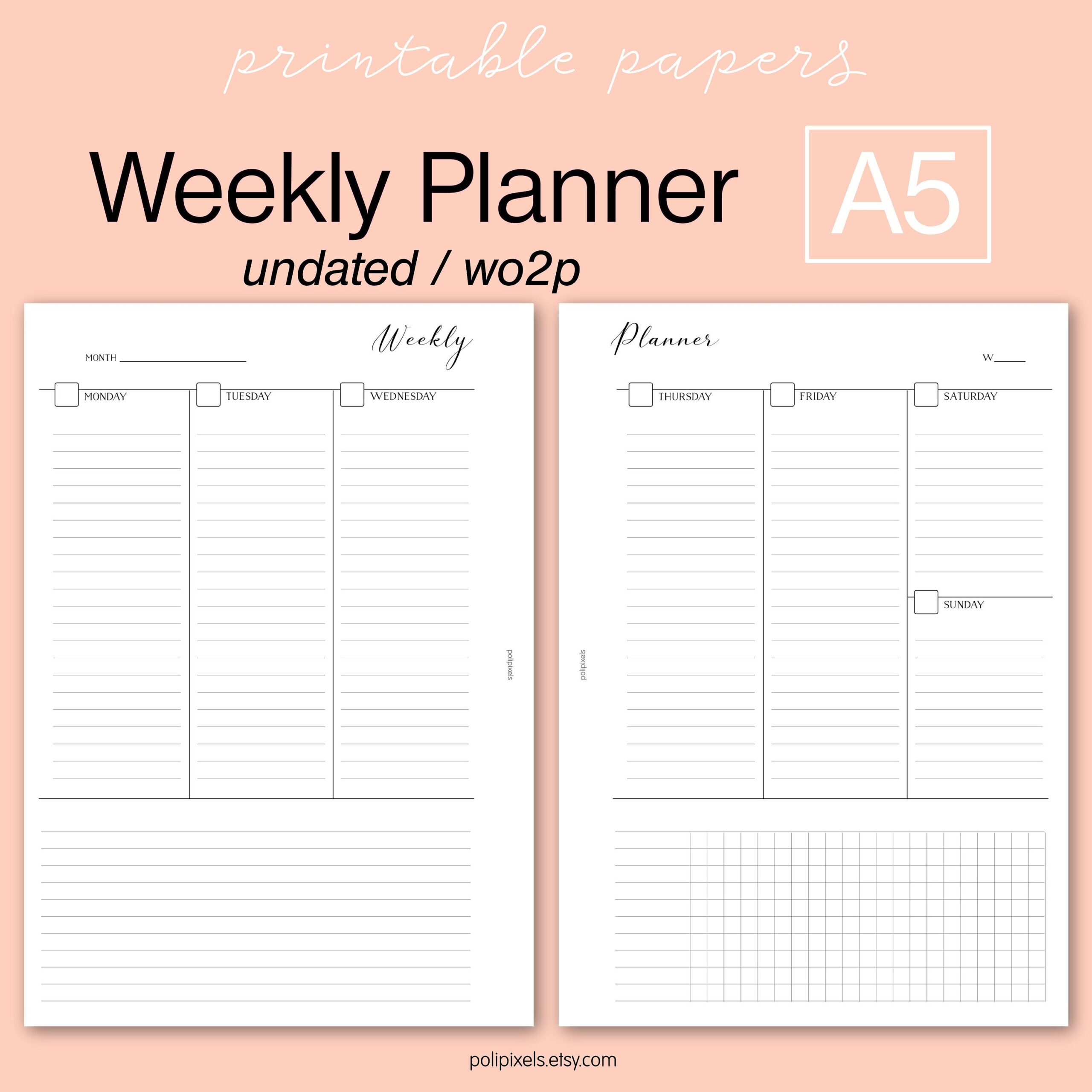 Free A5 College Printable Planners Free A5 College Printable Planners