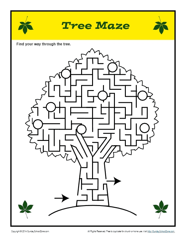 Adam And Eve Maze Printable