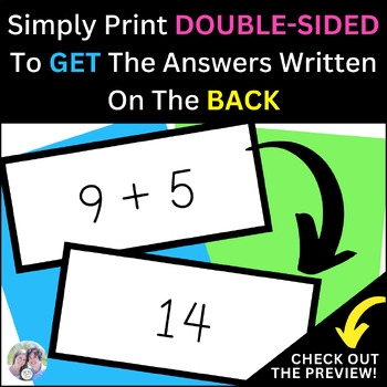 Addition Flash Cards Math Facts 0 12 Flashcards Printable TpT
