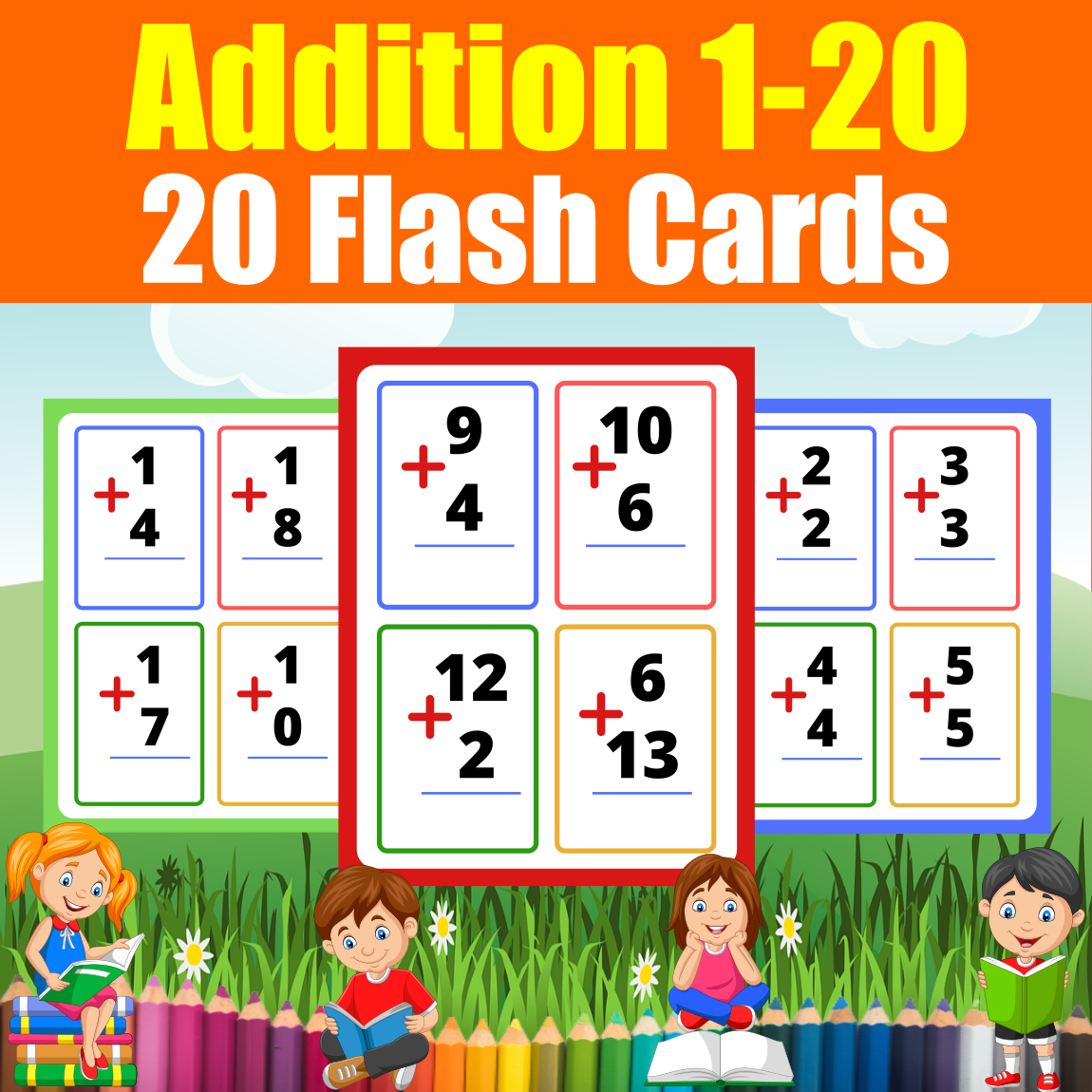 Addition Flash Cards Up To 20 L Printable Addition Practice Pages For 
