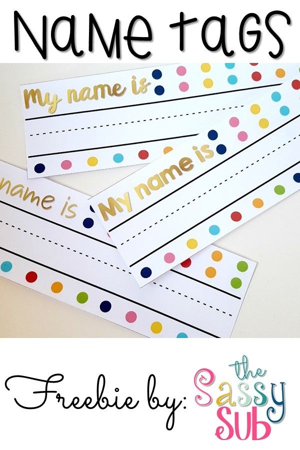Free Printable Preschool Name Tags