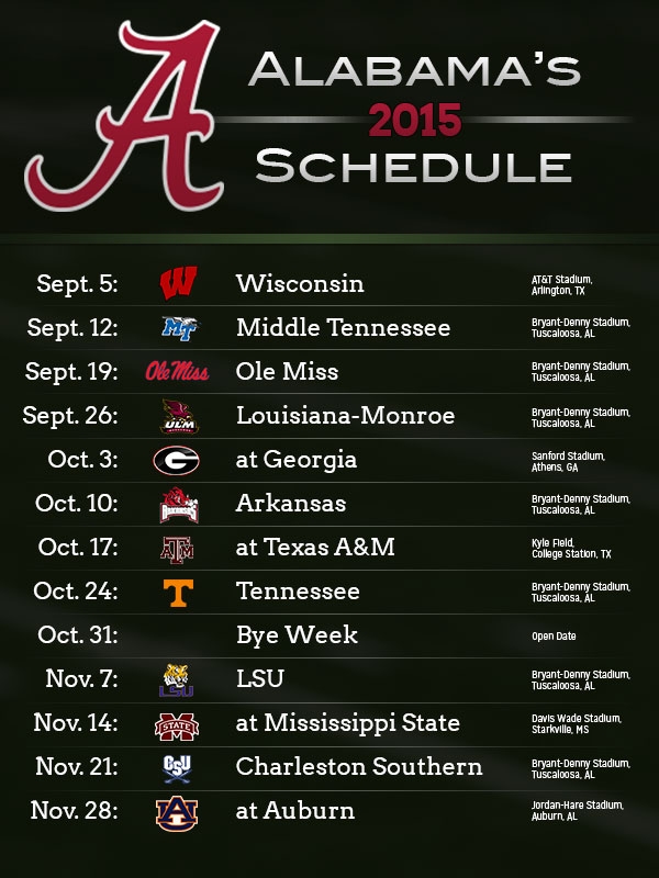 Alabama Football Schedule 2025 Second Quarter Martin C Skov
