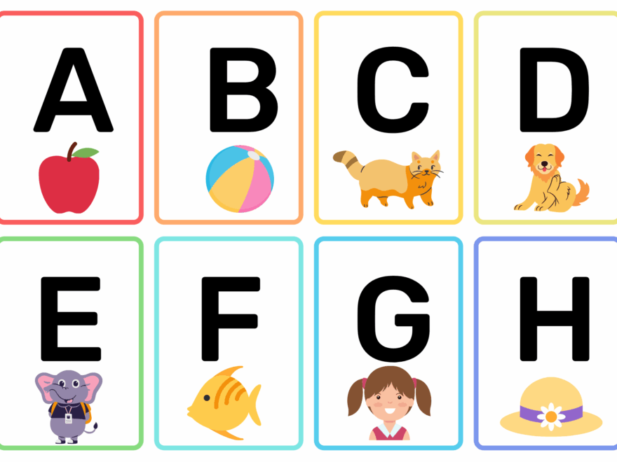 Alphabet Flash Cards Printable Pdf Free