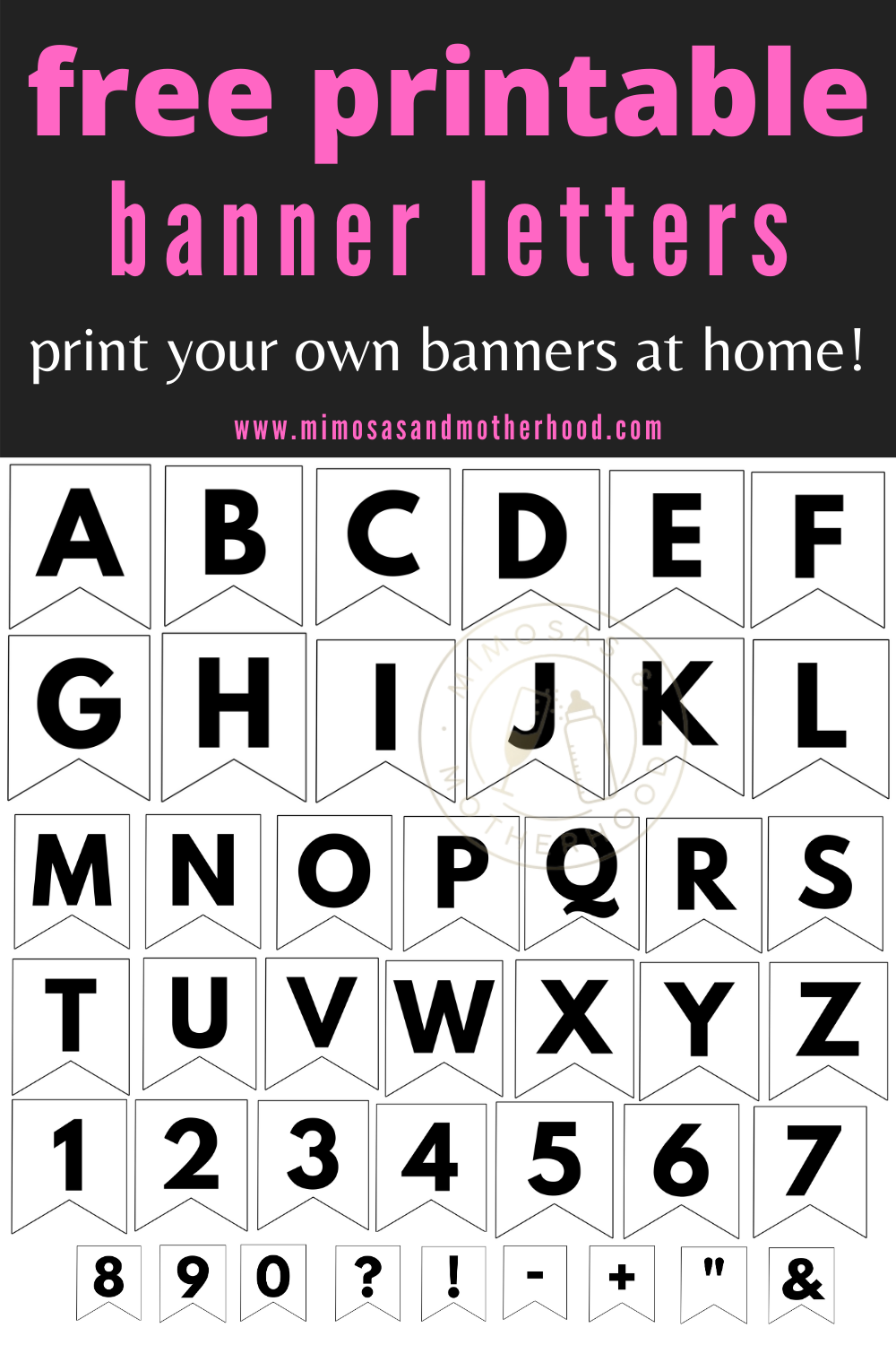 Alphabet Letter Templates For Banners