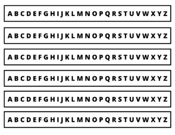 Alphabet Line Strips Printable For Classroom By Alexis Teaching Resources