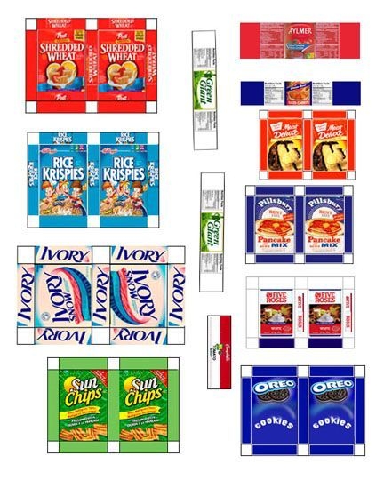 American Girl Doll Food DIY Assortment Of Cereal Boxes