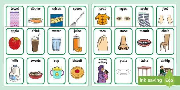 Baby First Words Printable Cards EYLF Parents