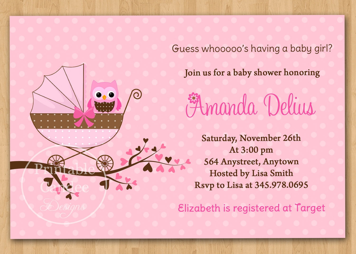 Baby Shower Invitations Free Printable For A Girl At Roberto Majors Blog
