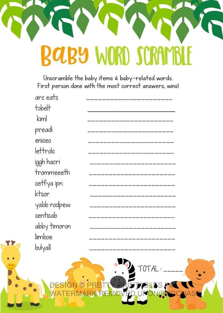 Baby Word Scramble Printable Download Navy Gold Baby Vrogue co