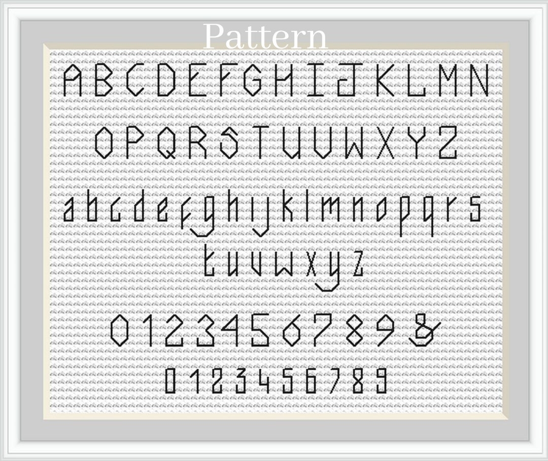 Free Printable Back Stitch Fonts