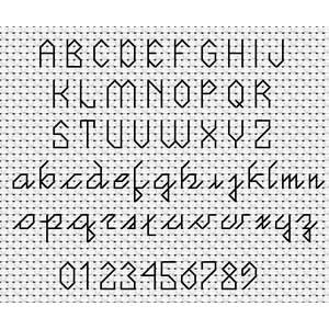 Back Stitch Lettering Cross Stitch Patterns
