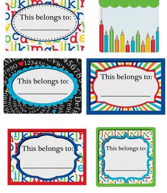 Back To School Printable This Belongs To Labels Perfect For Sticking
