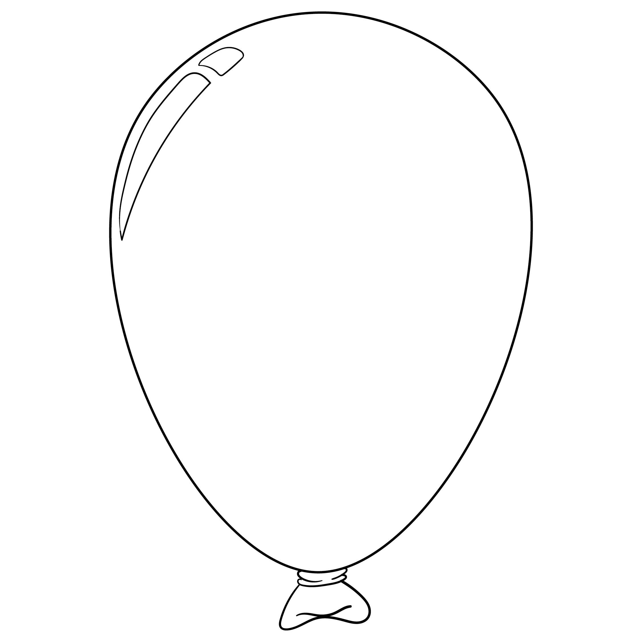 Balloon Outline 10 Free PDF Printables Printablee