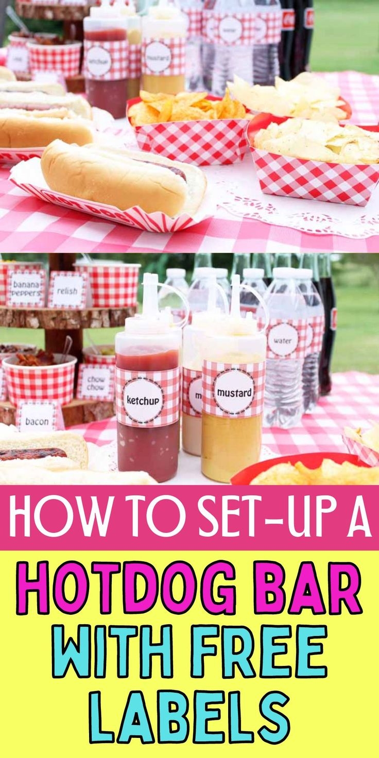 Hot Dog Bar Free Printables