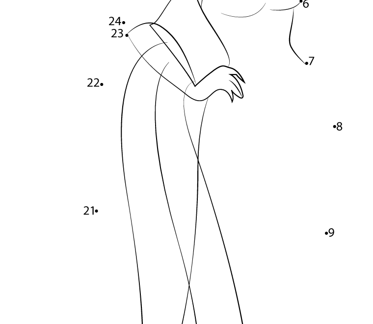 Beautiful Princess Dot To Dot Printable Worksheet Connect The Dots