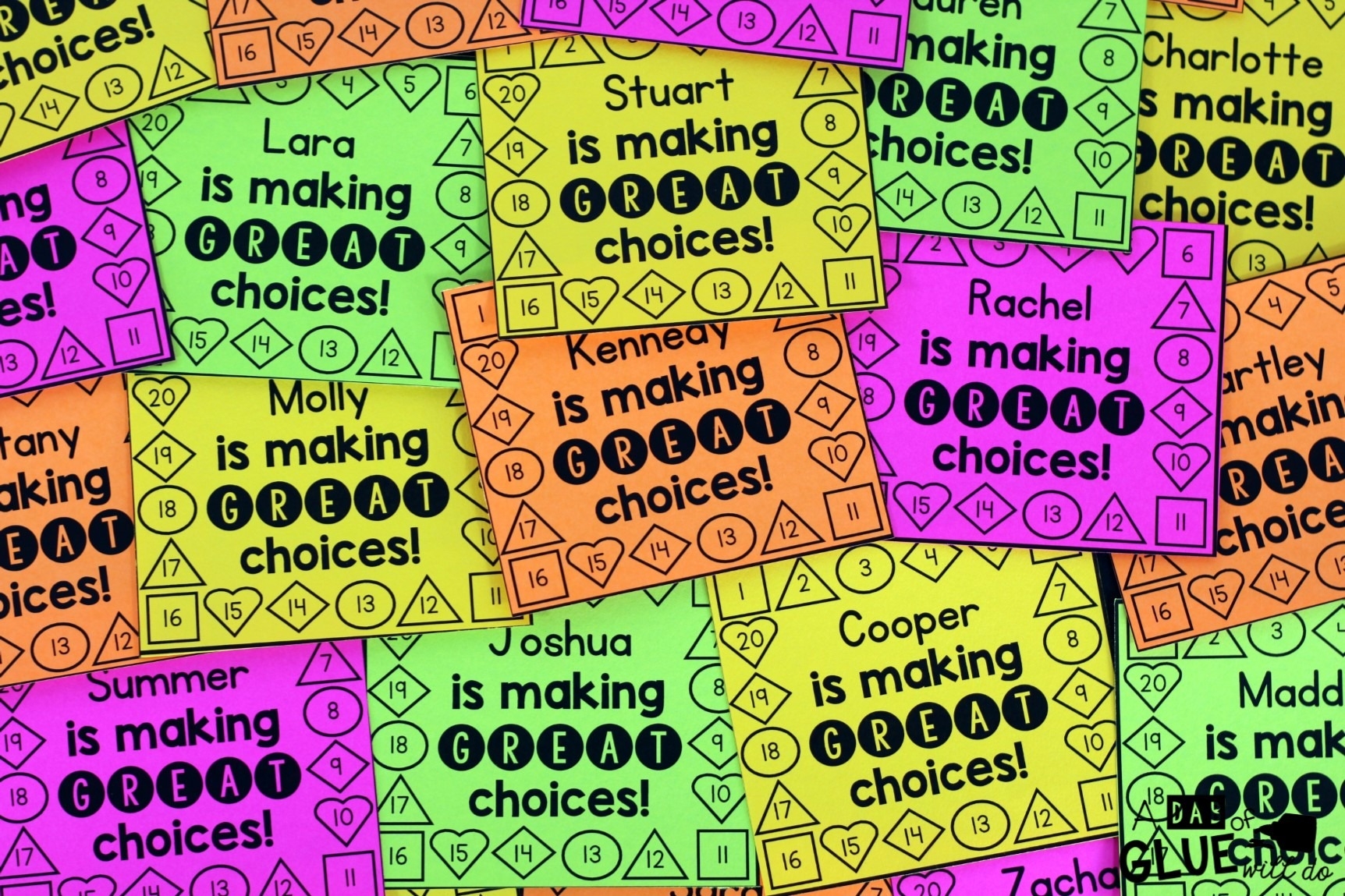 Behavior Punch Cards For Classroom Management