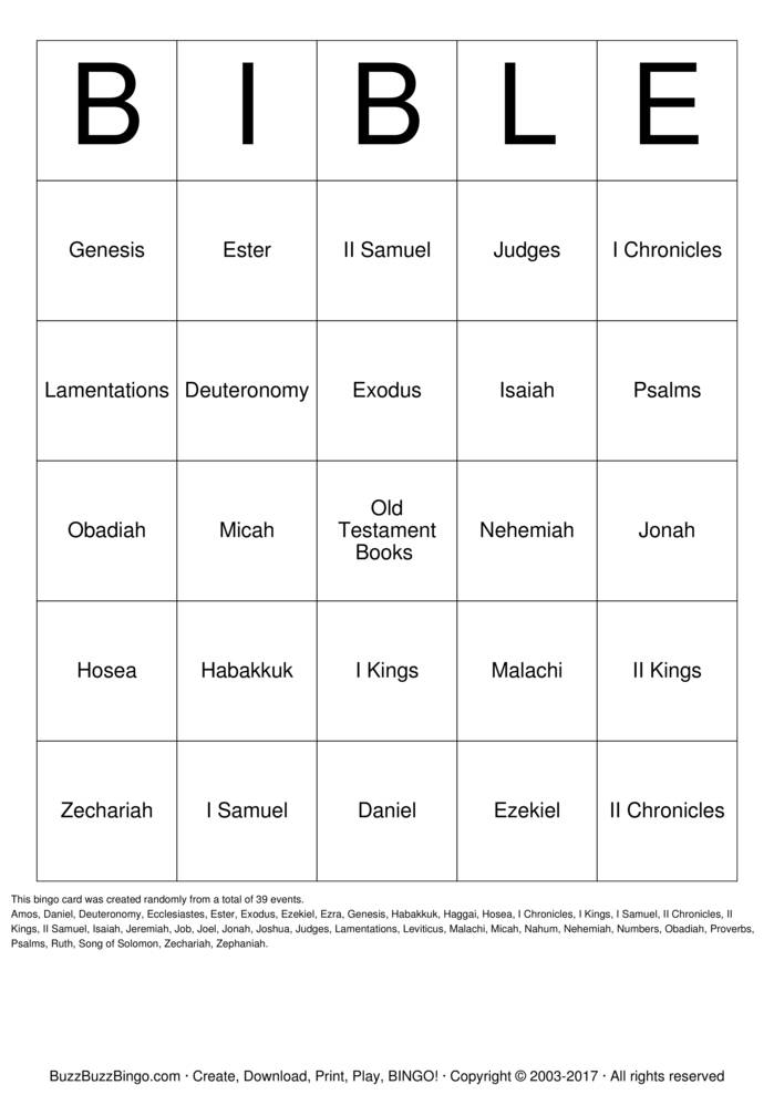 Bible Bingo Free Printables Printable Templates