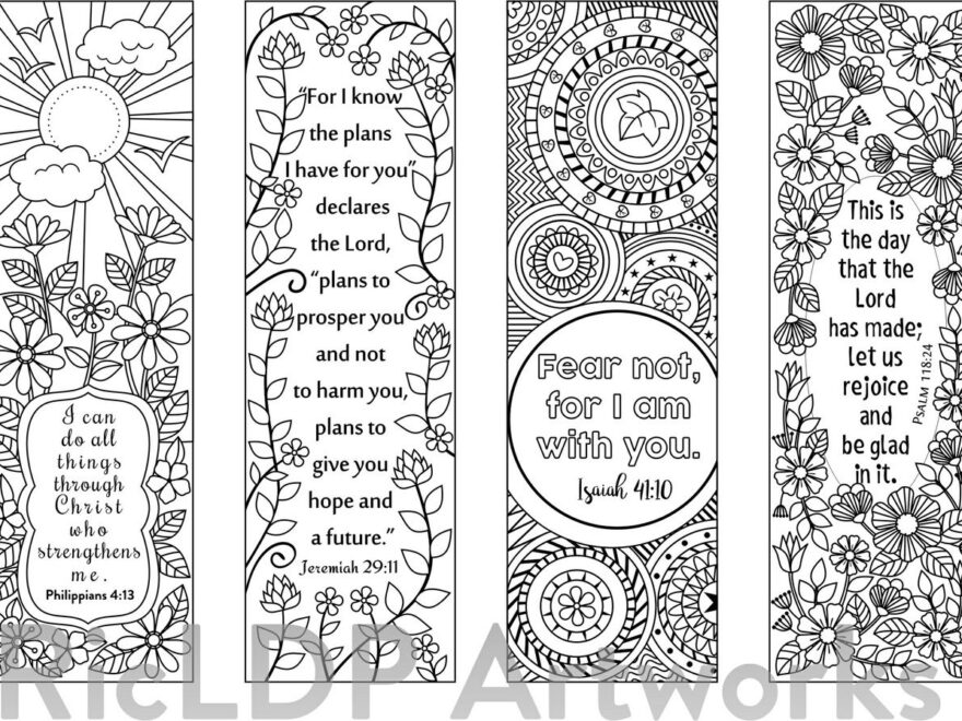 Bible Verse Free Printable Bible Bookmarks To Color Printable And