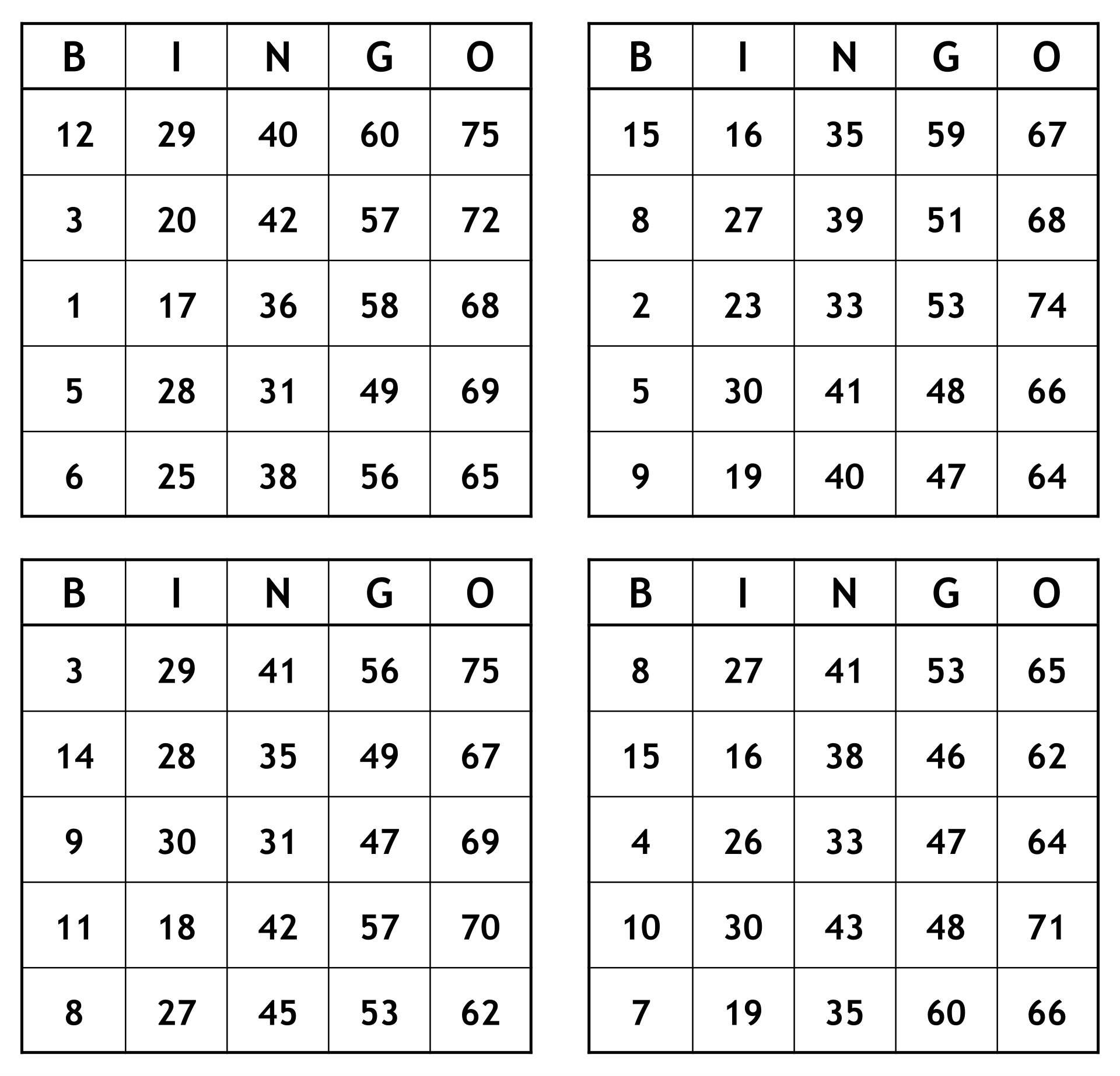Bingo Numbers 1 75 10 Free PDF Printables Fundraisingnest