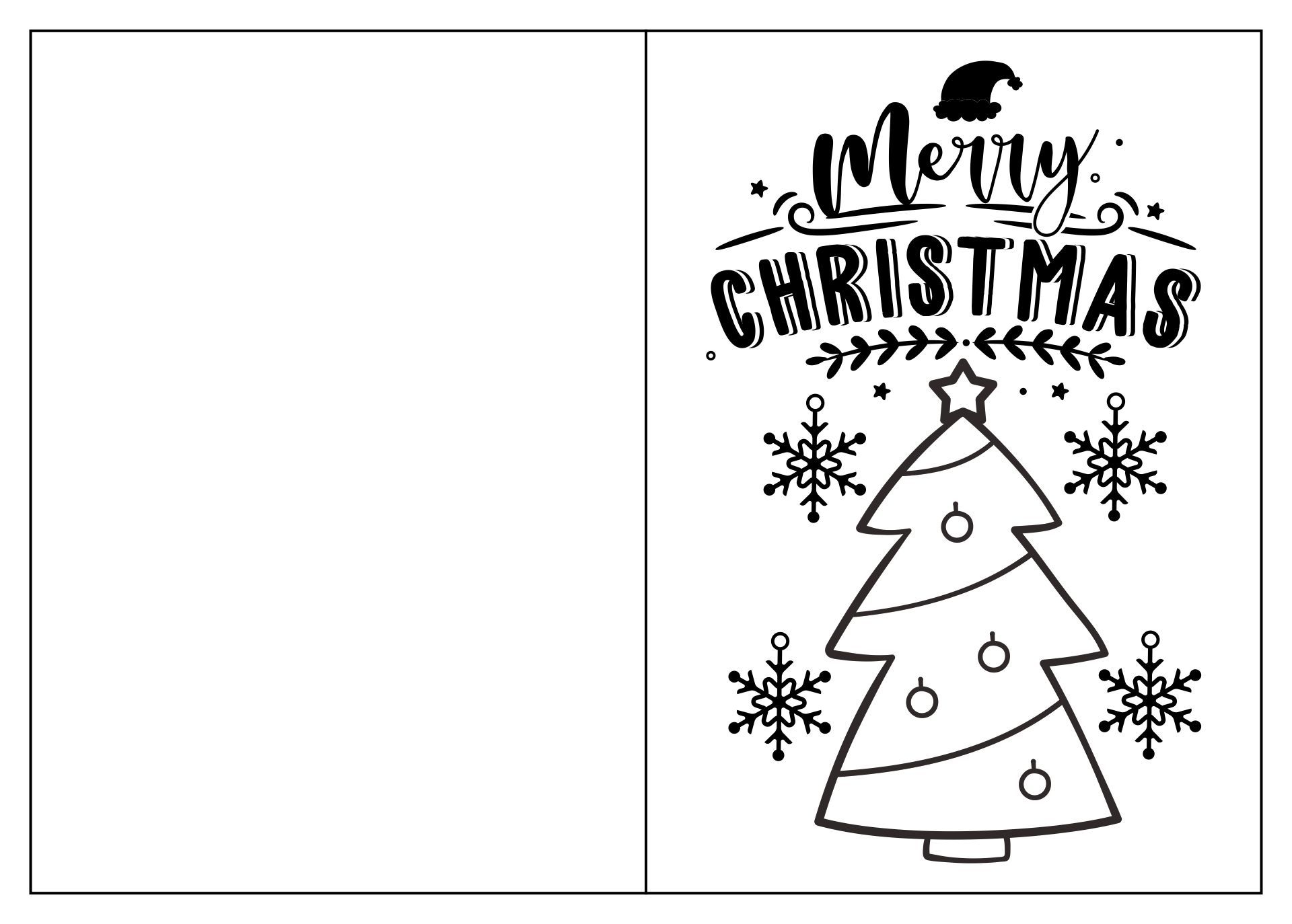 Black And White Holiday Christmas Cards 15 Free PDF Printables 