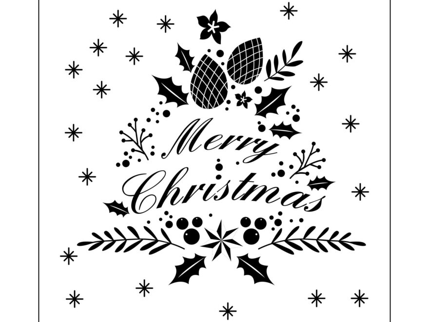 Black And White Holiday Christmas Cards 15 Free PDF Printables