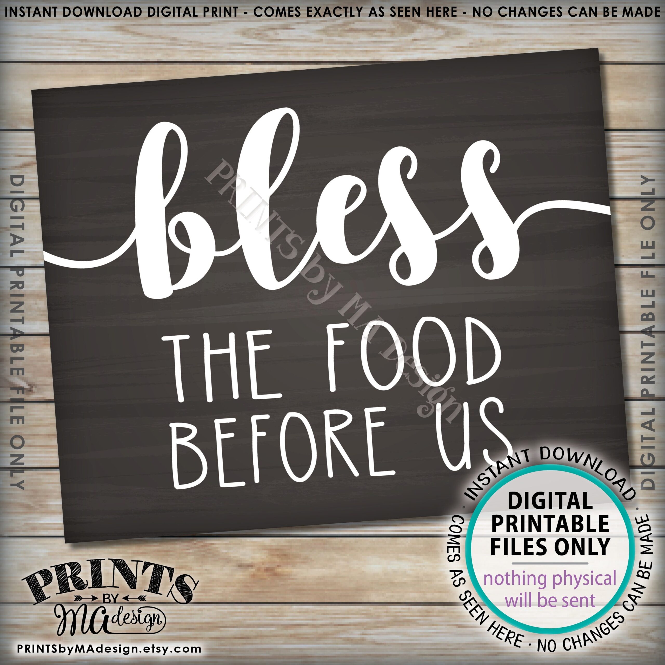 Bless The Food Before Us Printable