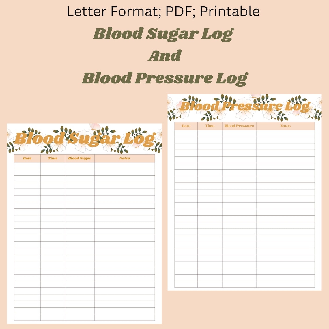 Free Printable Blood Sugar And Blood Pressure App