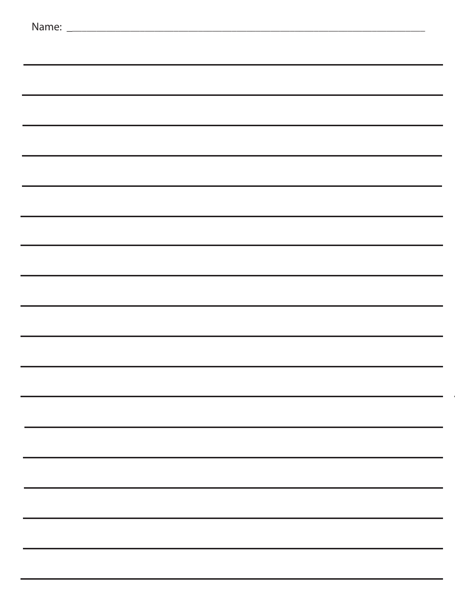 Free Printable Bold Lined Paper