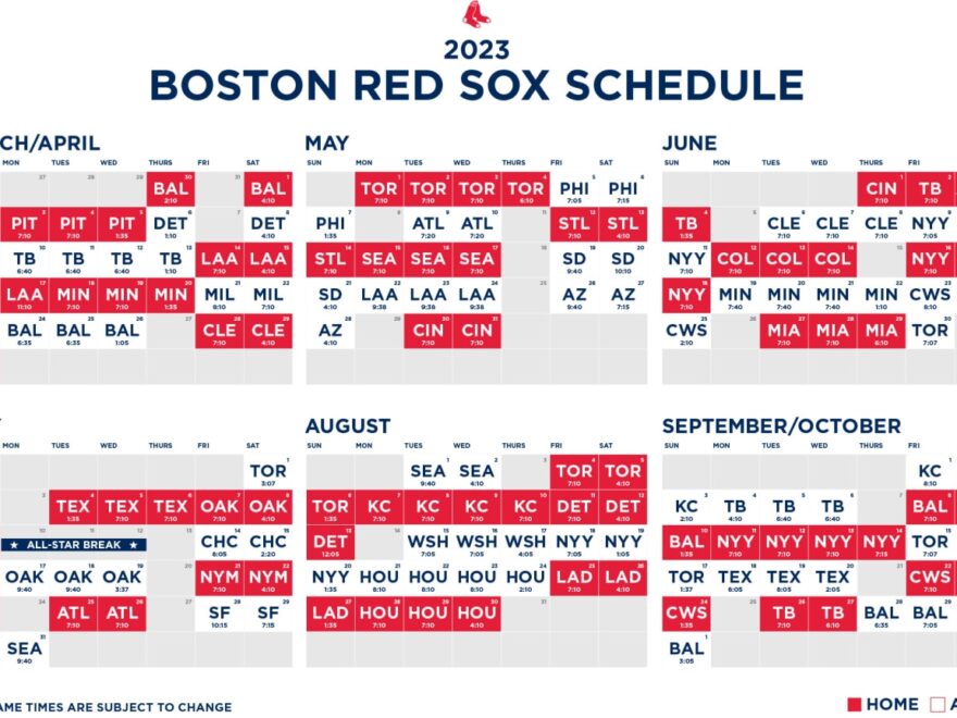 Boston Red Sox Schedule 2025 Printable Emily S Mogensen