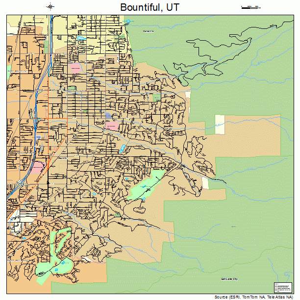 Bountiful Utah Street Map 4907690