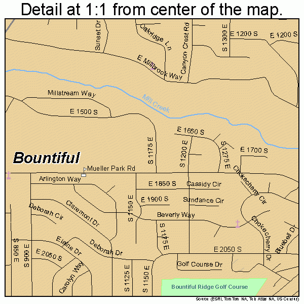 Bountiful Utah Street Map 4907690