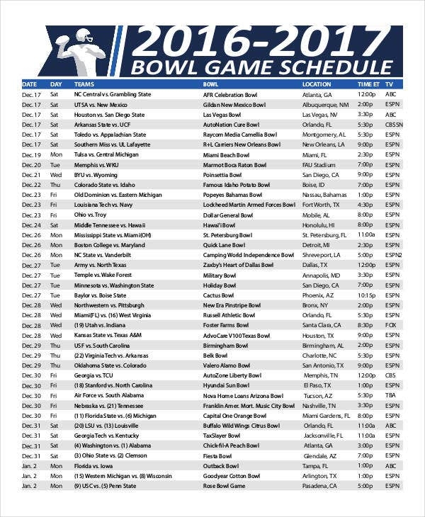 Bowl Schedule 2025 2025 Calendar Rose Shoobridge
