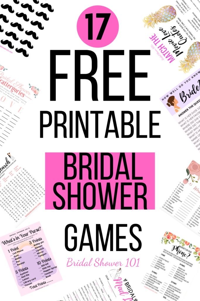 Bridal Shower Game Printable Printable Free Templates