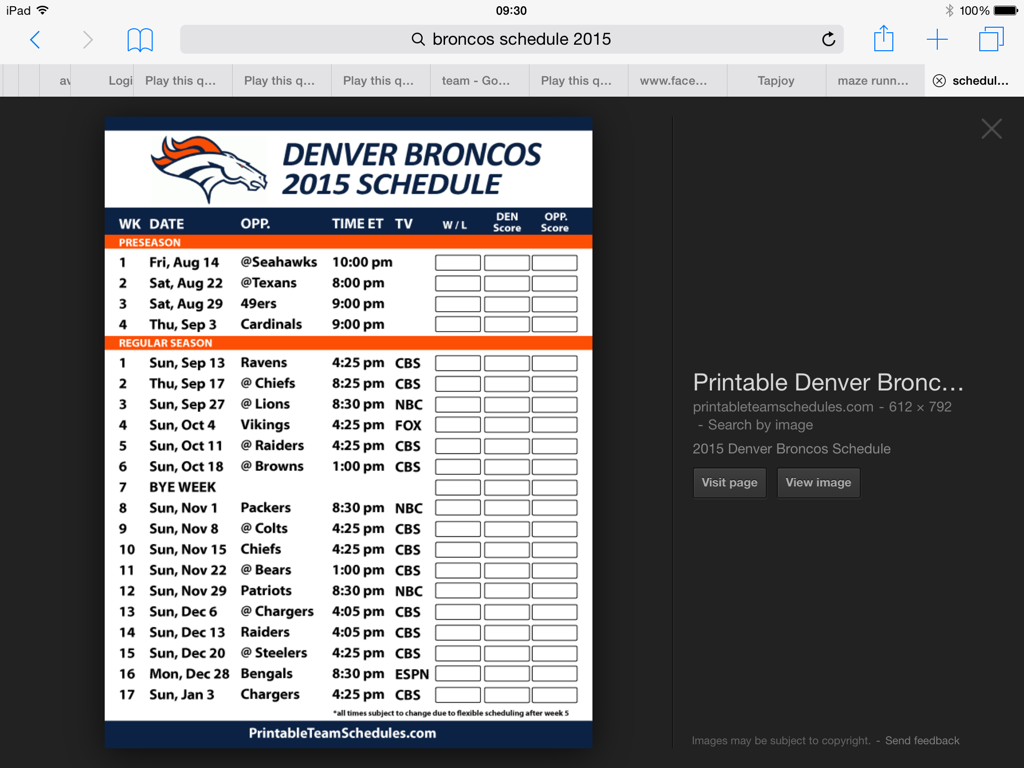Broncos 2025 Schedule Pdf Amara Endourhill