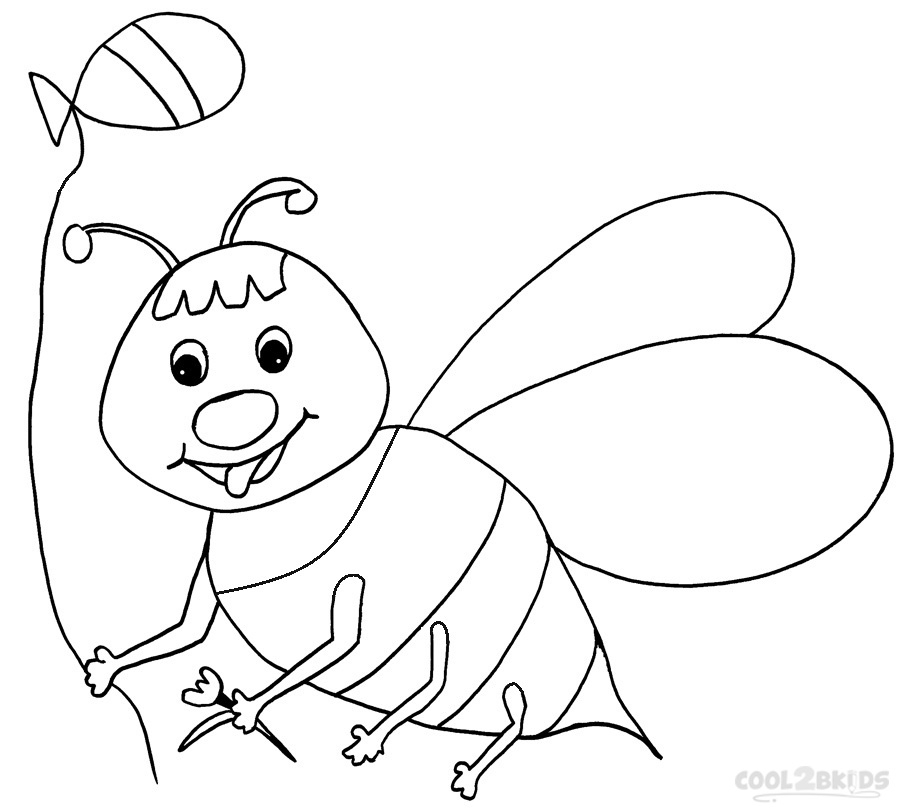 Bumble Bee Printable Coloring Pages