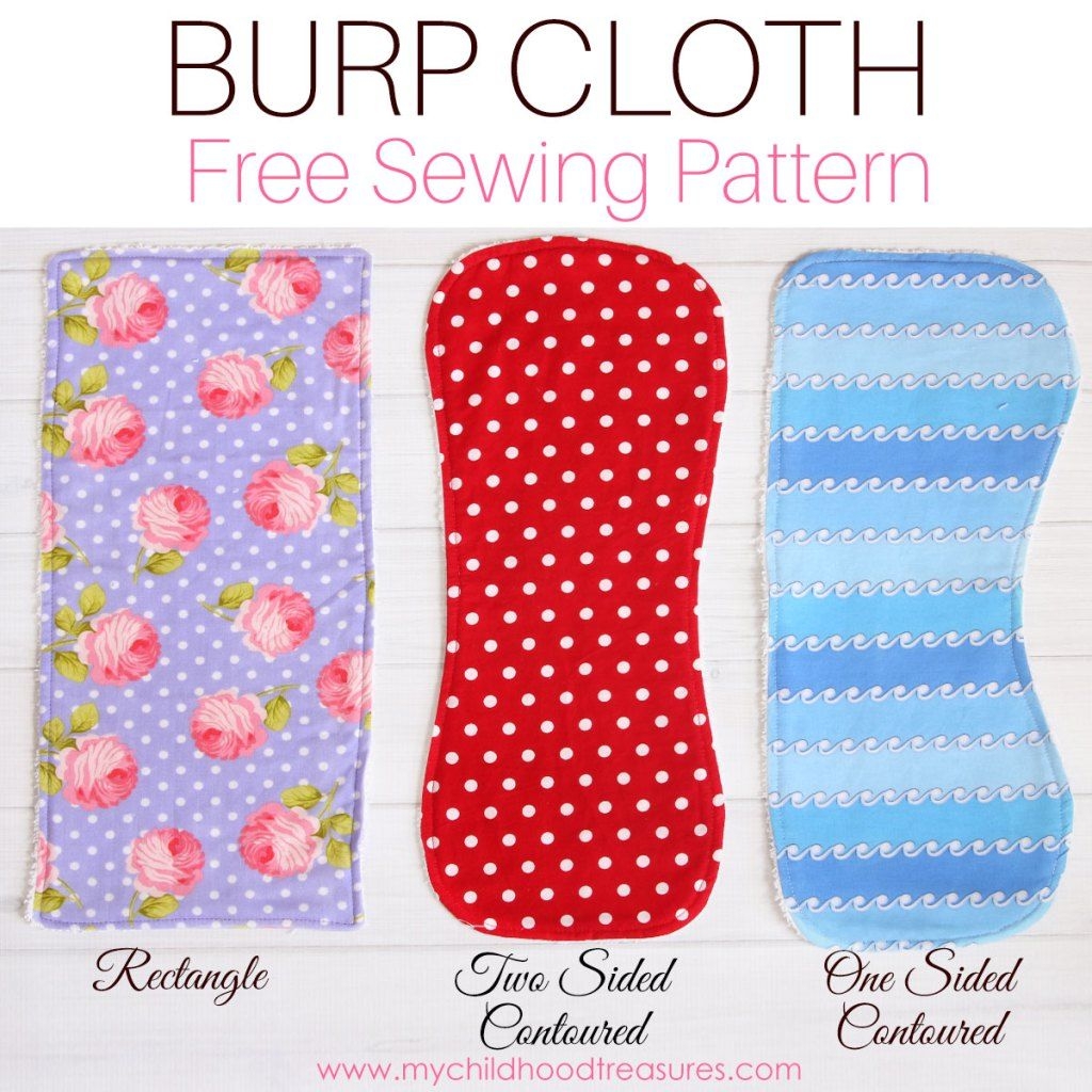 Burp Cloth Pattern Free Printable Pattern For 3 Styles Burp Cloth 